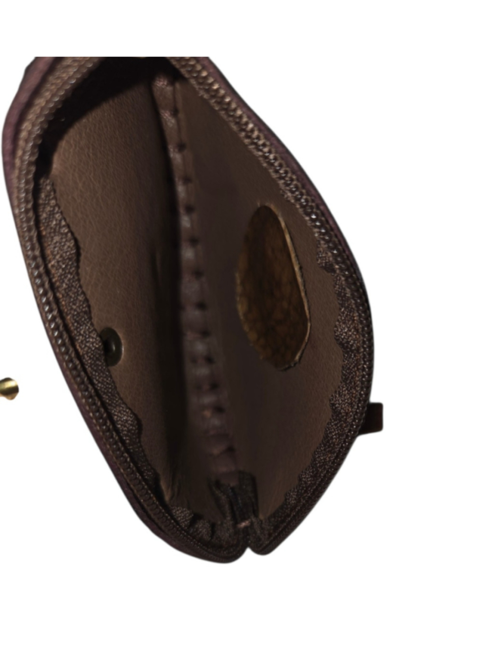 Women's Unbranded Fox Leather Wristlet Clutch Coin Purse One Size Brown Tan - Picture 3 of 8